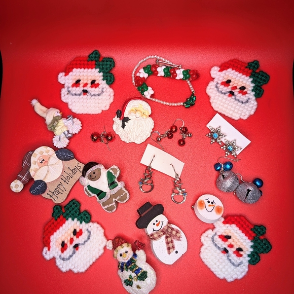 🐦3 For 35🐦 Mixed Lot Of Vintage Christmas Jewelry - Picture 3 of 6